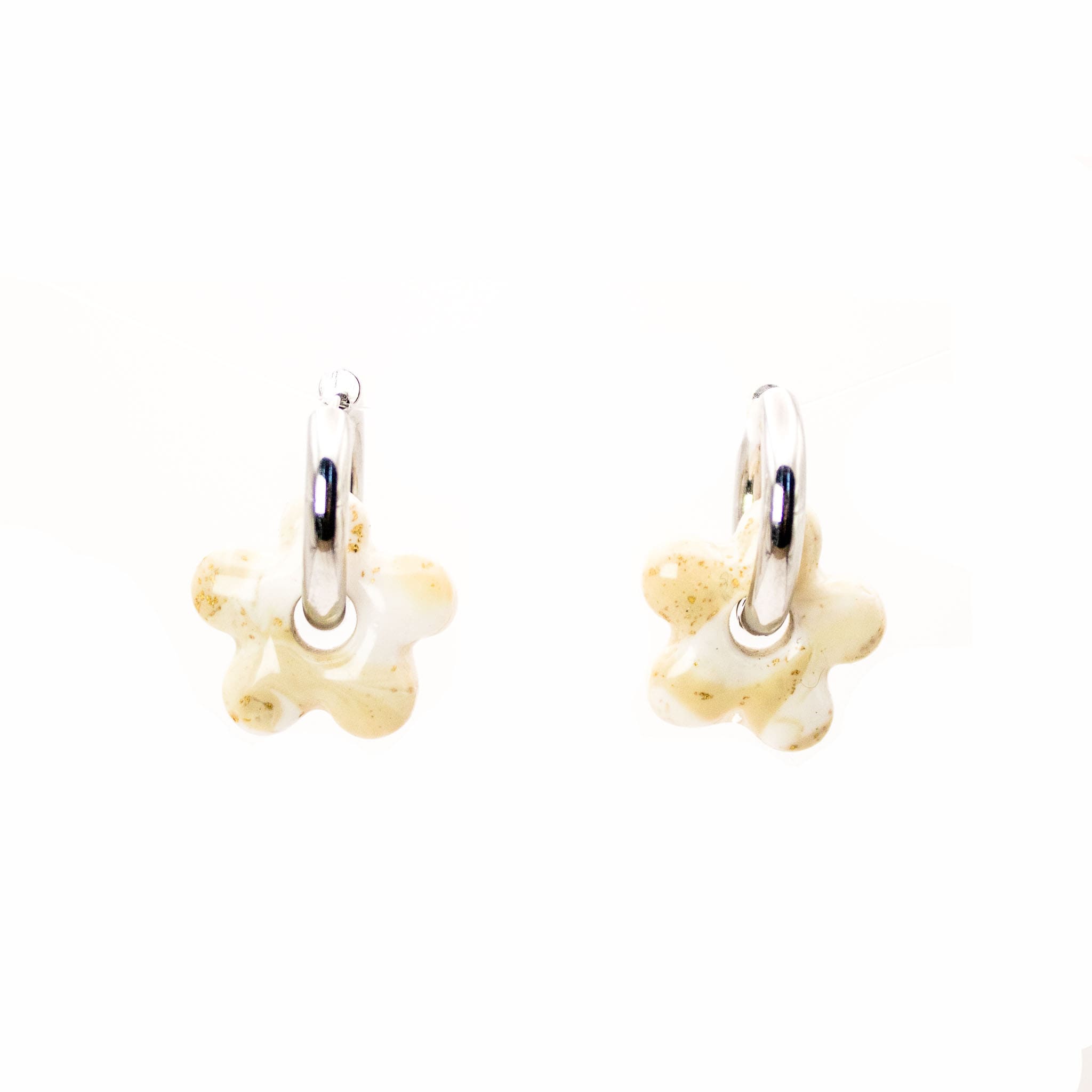 Aros Flor Desertica Silver Handmade